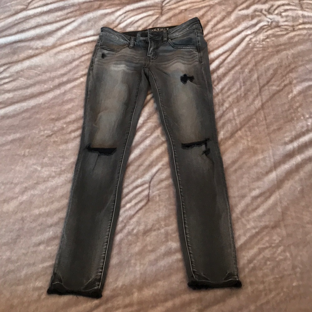 Charcoal ripped jeans